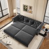 KTMBDW 89'' 3-in-1 Folding Convertible Sofa Bed, Pullout Sofa, Modern Velvet Fabric, Movable Ottoman, Easy Assembly, Perfect for Living Room - 4 of 4