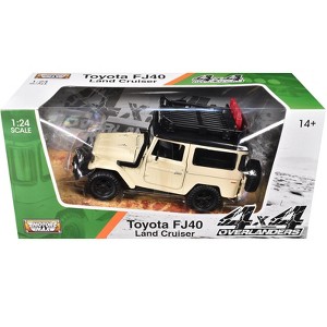 Toyota FJ40 Land Cruiser Beige "4x4 Overlanders" Series 1/24 Diecast Model by Motormax - 1 of 1