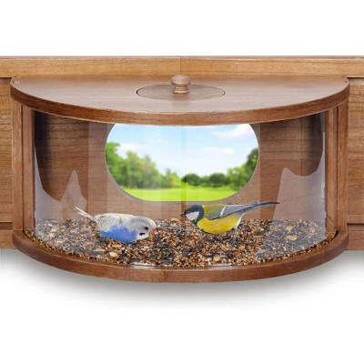 Snynuxx Window Bird Feeder Inside House with 180° Clear View, Durable Wood and Safe Birder Feeder