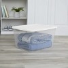 58 Quart Storage Box, Clear Plastic Storage Bin with Snap-on Lid, White - 4 of 4