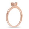 EVERLY JEWELRY | 10K Rose Gold 1/2 CT TGW Morganite Solitaire Ring - 2 of 4