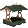 JCS Wildlife Medium Poly Fly Thru Platform Bird Feeder - 3 of 4