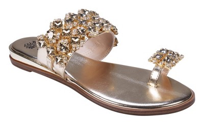 Gold bling hot sale flip flops