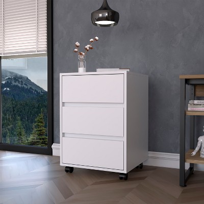NicBex 3-Drawer File Cabinet Modern Mobile Under Desk Storage Filing Cabinet Office Cabinet for Home, Office Organization