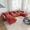 Modular Sectional Sofa,Chenilleyarn Minimalist Sofa Couch,Convertible Sofa Set Wide Seat Living Room Sofa Sets - 2 of 4