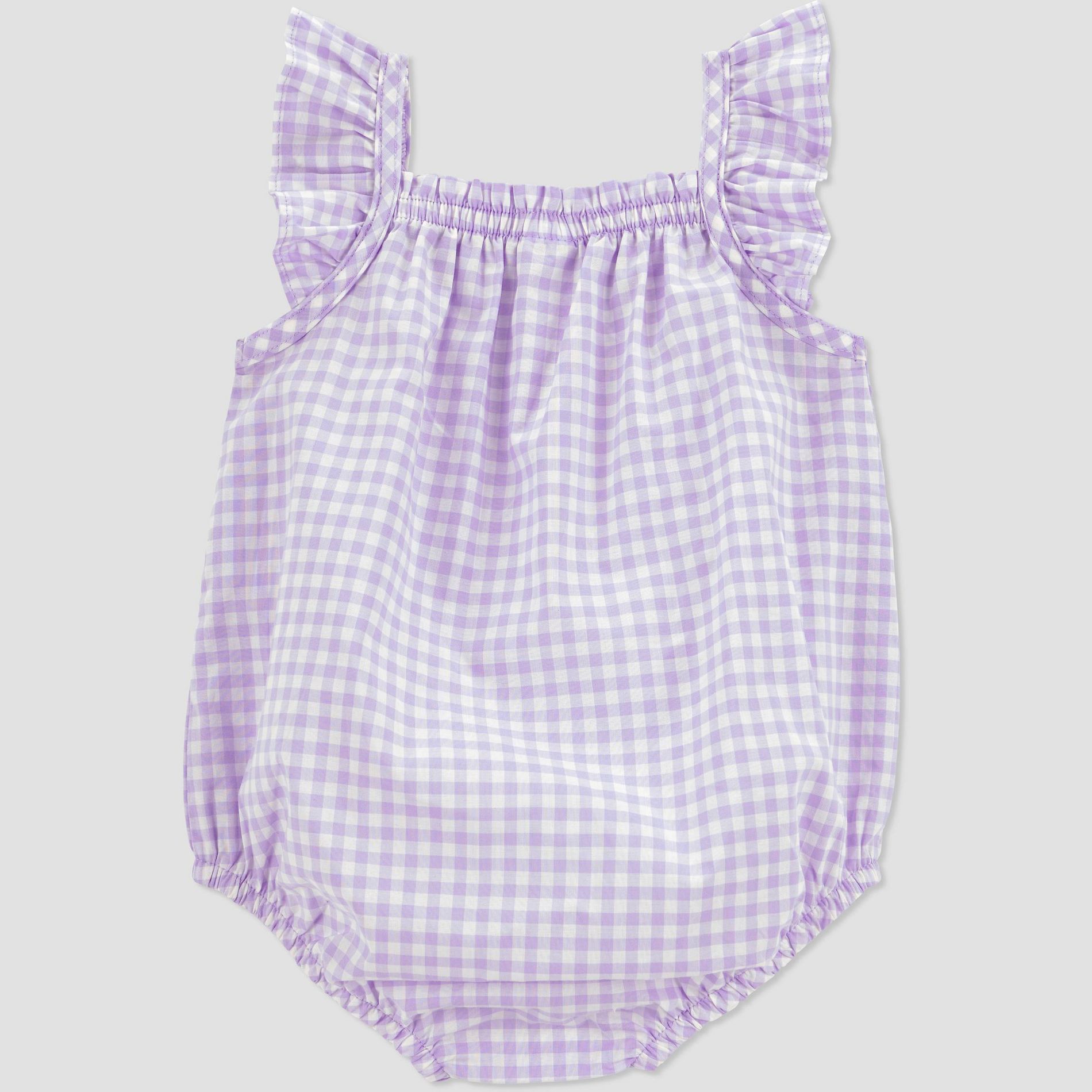 Carter's Just One You® Baby Girls' Gingham Ruffle Romper - Purple