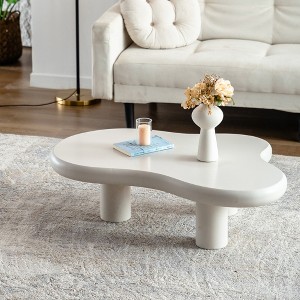 Cloud Coffee Table Modern Coffee Table Easy Assembly Coffee Table for Living Room - 1 of 4