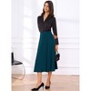 INSPIRE CHIC Women's Satin High Waist A-Line Elasticized Waistband Flared Dressy Casual Midi Skirts - 4 of 4