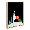 Kate & Laurel All Things Decor 18"x24" Sylvie Season's Greetings Reindeer Framed Canvas Wall Art by Amber Leaders Designs - 3 of 4
