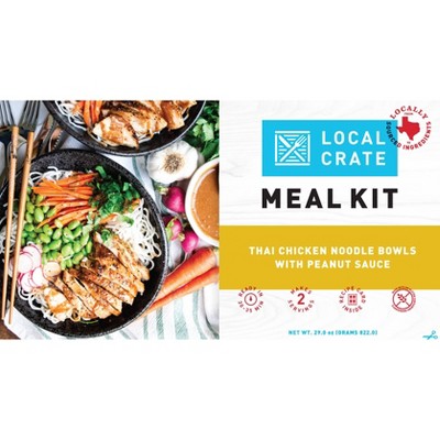 Local Crate Thai Chicken Noodle Bowls with Peanut Sauce Meal Kit - Serves 2 - 29oz