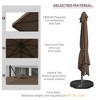 NicBex 10 Ft Cantilever Patio Umbrella,Square Offset Umbrella for Patio,Garden,Pool&Backyard,Hanging Umbrella Outdoor with Crank,Cross Base,Brown - 3 of 4