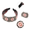 Unique Bargains Women's Classic Embroidery Bohemia Headband 1.97" Wide Coffee Color 1 Pc - 3 of 4
