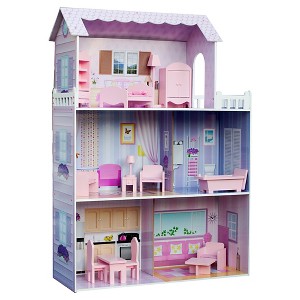 Olivia's Little World Tiffany 3-Story Wooden Doll House for 12" Dolls - 1 of 4