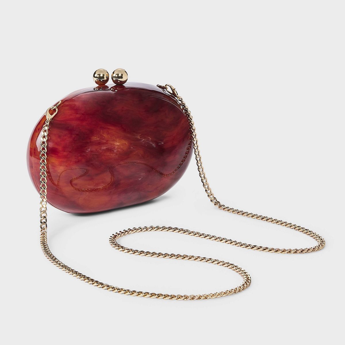 Acrylic Marbled Kiss Lock Minaudiere Clutch - A New Day™ - thumbnail 10