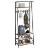 31.5''Coat Rack, 3-in-1 Hall Tree with Shoe Bench - 3 of 4