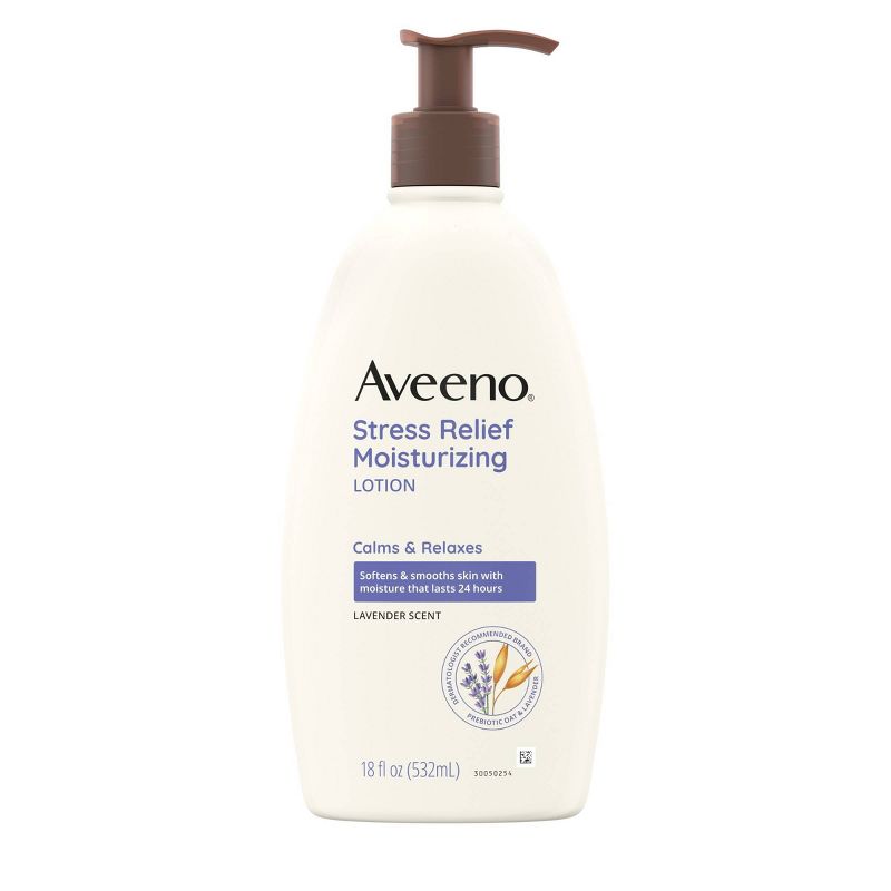 Aveeno Stress Relief Moisturizing Body Lotion with Lavender Scent, Natural Oatmeal to Calm and Relax, 3 of 19