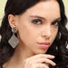 SOHI Women's Antique Silver Party Drop Earrings - 3 of 4