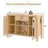 55-75 Gallon Aquarium Stand with Power Outlets, Heavy Duty Fish Tank Stand with 2 Cabinets and Drawer Storage for Fish or Reptile Tanks-Koiai - 4 of 4