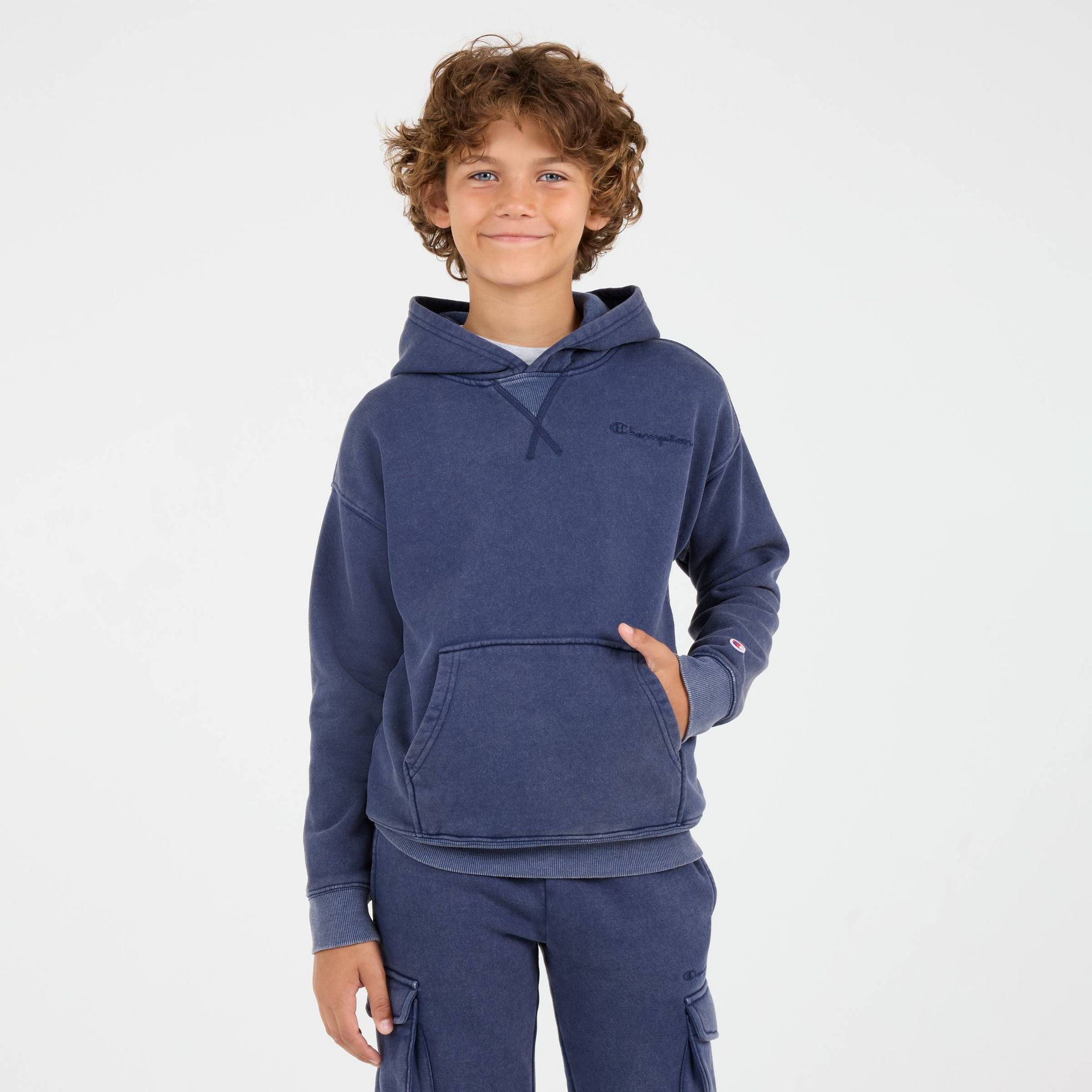 Champion Boys' Oversized Washed Fleece Hoodie