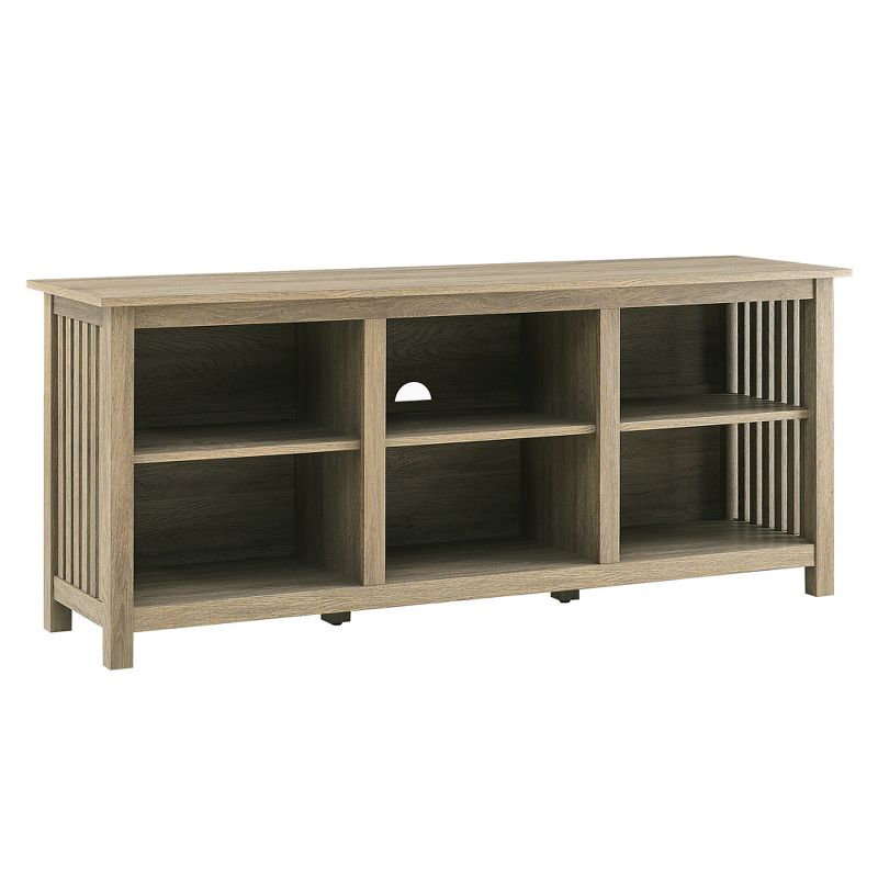 Mission Slatted Media Console TV Stand for TVs up to 65" - Saracina Home, 1 of 10