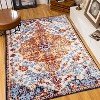 Gulches 5x7 Faded Bohemian Floral Area Rug Faux Wool, Non Slip, Machine Washable, Vintage Tones - 2 of 4