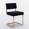 NicBex Corduroy Fabric Dining Chairs Set of 2,Mid-Century Upholstered Cushion Seat Kitchen Chairs with Metal Base - 4 of 4