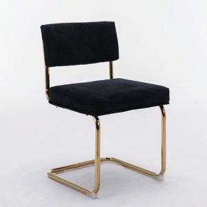 NicBex Corduroy Fabric Dining Chair Mid-Century Upholstered Cushion Seat Kitchen Chairs with Metal Base - 1 of 4