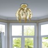Livex Lighting Acanthus 1 - Light Semi-Flush Mount in  Winter Gold - 2 of 4