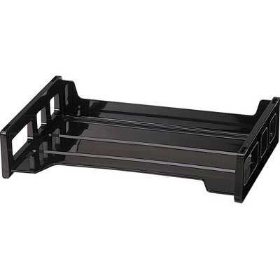 Officemate Side Loading Stackable Desk Tray 13-3/16"x9"x2-3/4" BK 21002