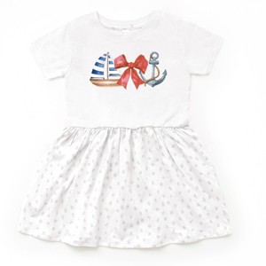 The Juniper Shop Coquette Ship Anchor Toddler Dress - 1 of 4