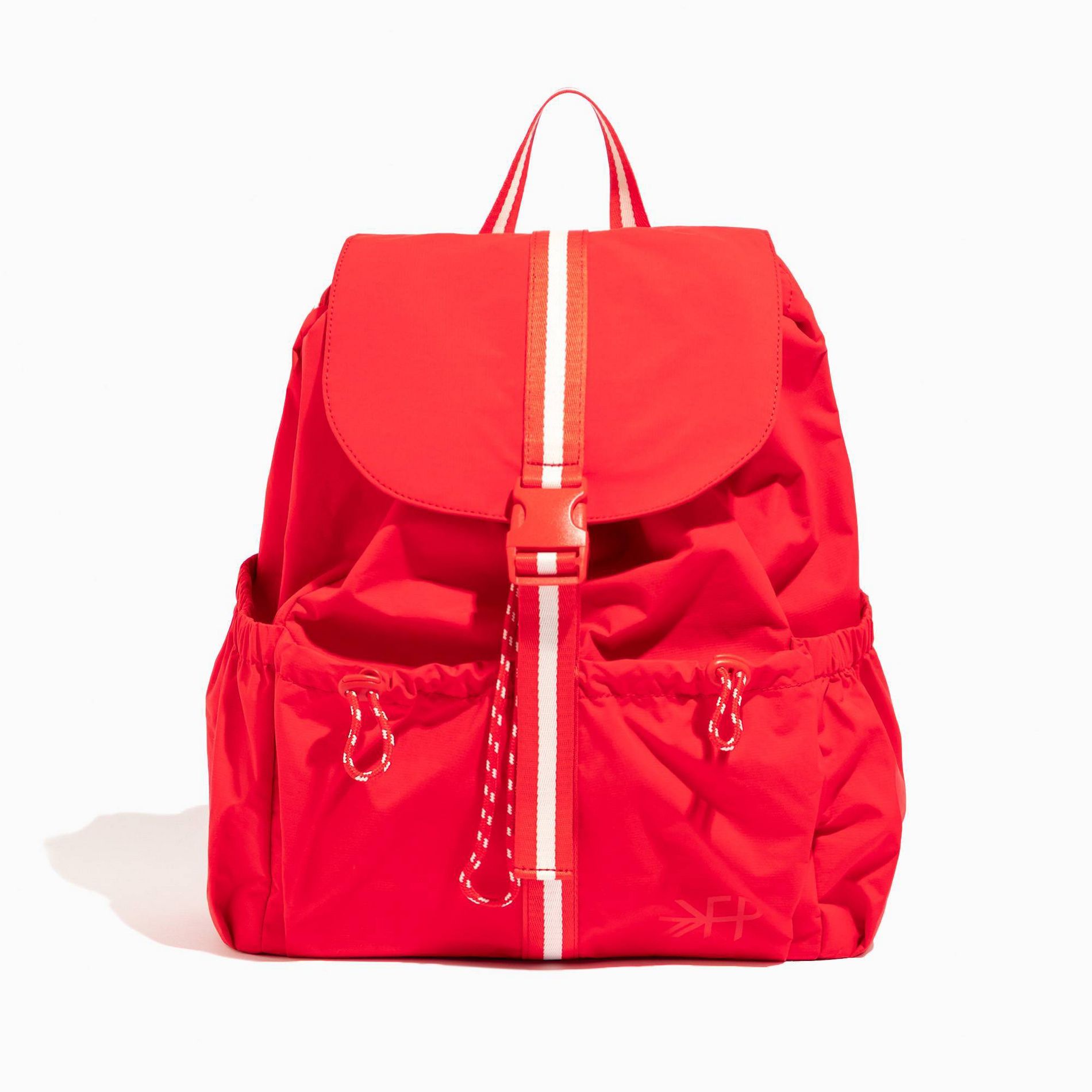 Freshly Picked Motion Drawstring Backpack - Cherry Red