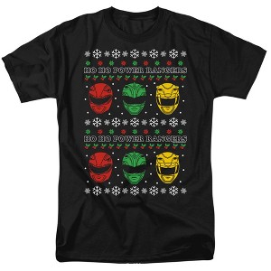 Men's Power Rangers Ho Ho Power Rangers Ugly Christmas T-Shirt - 1 of 4