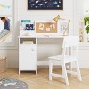 Aoibox Kids Wooden Study Desk with Chair and Hutch for 3-8 Years Old, Large Storage, Bulletin Board, Safe Workspace - 4 of 4