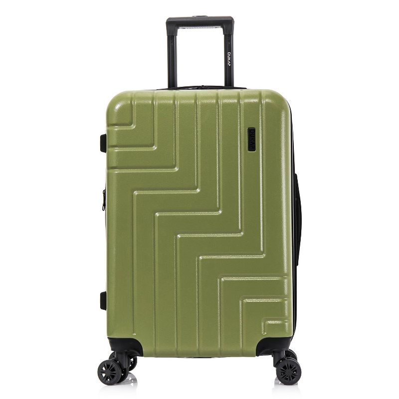 DUKAP Zahav Lightweight Hardside Medium Checked Spinner Suitcase - Green, 3 of 18