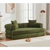 DIY Modular Convertible Sleeper Sofa Bed, 4-in-1 Foldable Sofa with Moveable Arms, Soft Foam Support Sofa with Corduroy Cushion-Coolbibila - 2 of 4