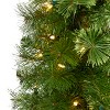 Nearly Natural 5-ft Green Pencil Artificial Christmas Tree with 100 Clear (Multifunction) LED Lights and 198 Bendable Branches - 3 of 4