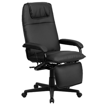 Flash Furniture High Back LeatherSoft Executive Reclining Ergonomic Swivel Office Chair with Arms