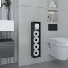 SEVOBAL Bathroom Storage Cabinets 28 Inch High Toilet Paper Holder with Narrow Shelf for Bathroom Use, Black, 29.2"*7.1"*3.2" - 4 of 4