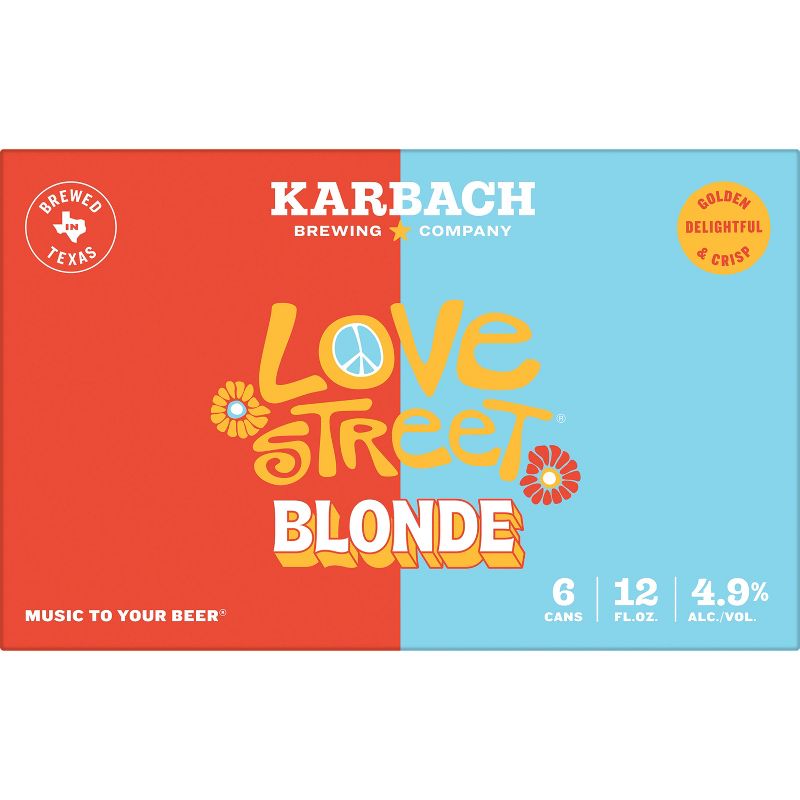 Karbach Love Street Blonde Beer - 6pk/12 fl oz Cans, 6 of 12
