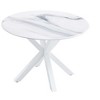 NicBex 42.12" Mid-century Round Dining Table,Kitchen Table with MDF Tabletop for 4-6 Seaters,White - 2 of 4