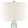 360 Lighting Julia Modern Coastal Table Lamp 26 1/2" High Sea Foam Green Glass with Table Top Dimmer Off White Drum Shade for Bedroom Living Room Home - 3 of 4