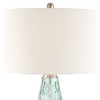 360 Lighting Julia Modern Coastal Table Lamp 26 1/2" High Sea Foam Green Glass with Table Top Dimmer Off White Drum Shade for Bedroom Living Room Home - image 3 of 4