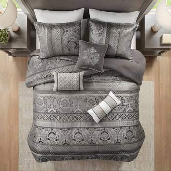 7pc Mirage Polyester Jacquard Comforter Bedding Set