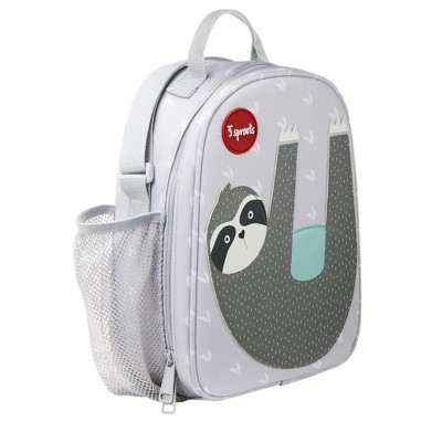 3 Sprouts Gray and Teal Sloth Insulated Kids Lunch Bag