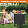 HTUTWOO Collapsible Shopping Cart, Foldable Utility Shopping Carts, 360° Rolling Swivel Wheels, for Groceries Laundry - 2 of 4