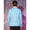 INSPIRE CHIC Men's One Button Business Stripes Patterned Blazers - 3 of 4