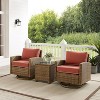 3pc Bradenton Outdoor Steel Swivel Rocking Chairs - Crosley
 - 2 of 4