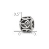 Black Bow Jewelry Antiqued Sterling Silver Peace Sign Bead Charm - 4 of 4