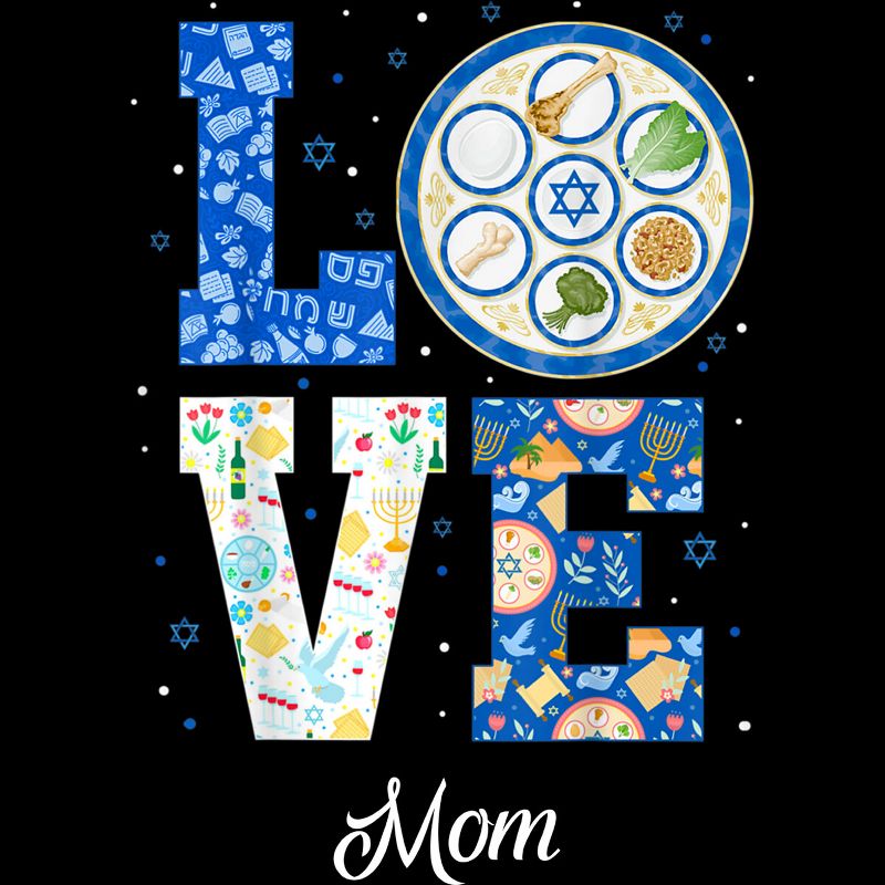 Boy's Design By Humans Love Mom Passover Decorations By Dtam2022 T-Shirt, 2 of 3