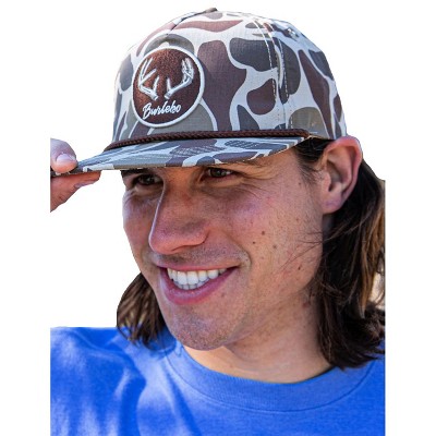 Burlebo Men's Classic Camo Antler Patch Snapback Cap
